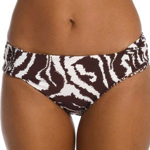 La Blanca Brown Reversible Hipster Bikini Bottoms, Size 14 - NWT